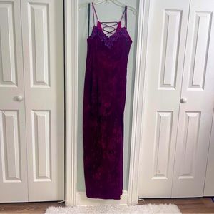 vintage zum zum burgundy formal dress